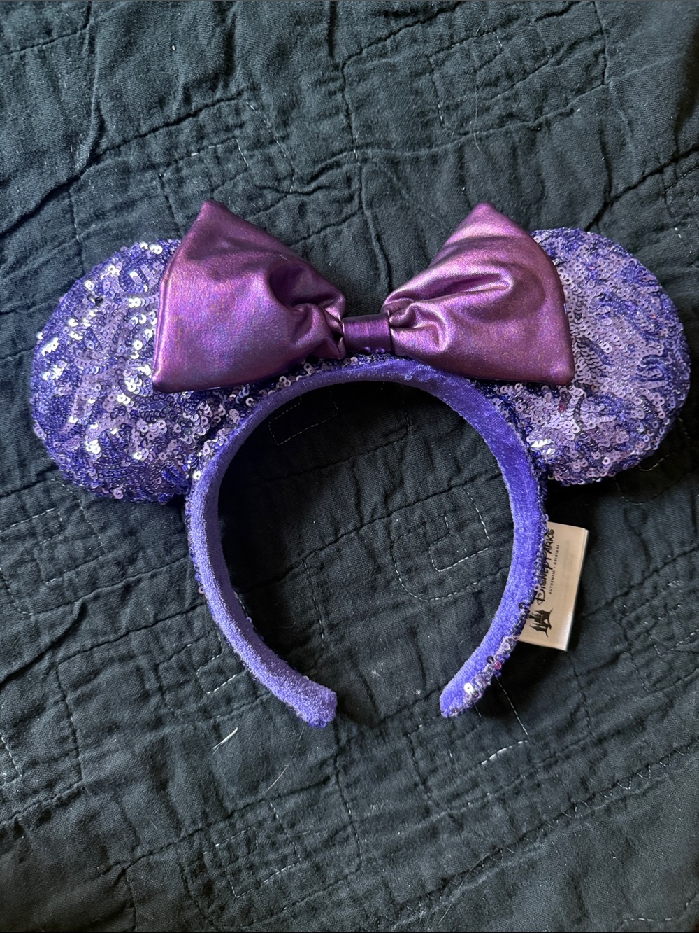 Disney Purple Sequin Minnie Ears Headband